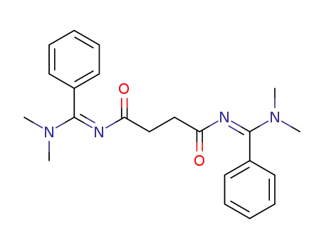 Molecular Structure of 108472-45-3 (N,N'-Bis-[1-dimethylamino-1-phenyl-meth-(E)-ylidene]-succinamide)