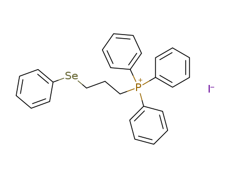 Molecular Structure of 143293-39-4 (Phosphonium, triphenyl[3-(phenylseleno)propyl]-, iodide)