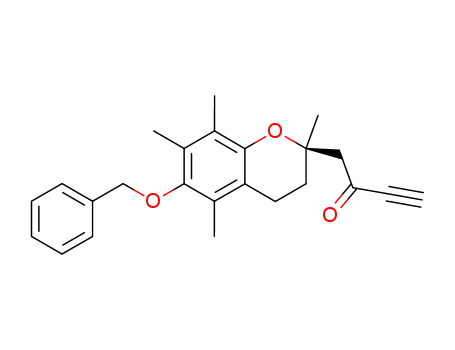 3-Butyn-2-one,
1-[3,4-dihydro-2,5,7,8-tetramethyl-6-(phenylmethoxy)-2H-1-benzopyran-
2-yl]-, (R)-
