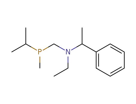 Molecular Structure of 75263-17-1 (Ethyl-[(isopropyl-methyl-phosphanyl)-methyl]-(1-phenyl-ethyl)-amine)