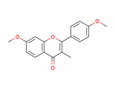 4H-1-Benzopyran-4-one, 7-methoxy-2-(4-methoxyphenyl)-3-methyl-