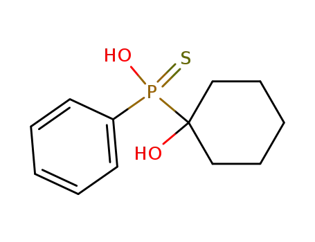 Molecular Structure of 90214-57-6 (Phosphinothioic acid, (1-hydroxycyclohexyl)phenyl-)