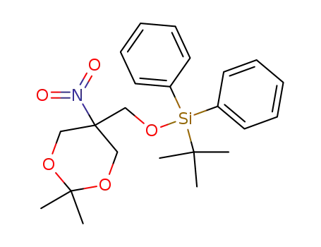 Molecular Structure of 138435-94-6 (Silane,
(1,1-dimethylethyl)[(2,2-dimethyl-5-nitro-1,3-dioxan-5-yl)methoxy]diphen
yl-)
