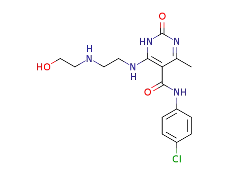 5-Pyrimidinecarboxamide,
N-(4-chlorophenyl)-1,2-dihydro-4-[[2-[(2-hydroxyethyl)amino]ethyl]amino
]-6-methyl-2-oxo-