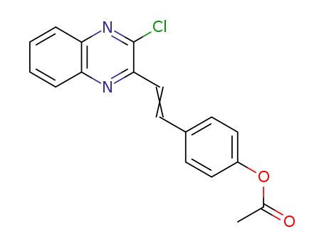 Phenol, 4-[2-(3-chloro-2-quinoxalinyl)ethenyl]-, acetate (ester)