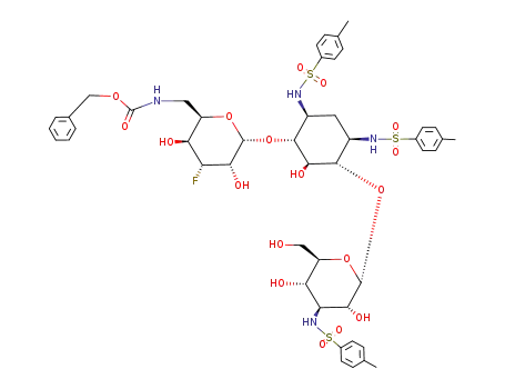 6'-N-(benzyloxycarbonyl)-3'-deoxy-3',4'-diepi-3'-fluoro-1,3,3''-tri-N-tosylkanamycin A