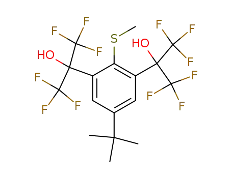 2-[5-tert-Butyl-2-methylsulfanyl-3-(2,2,2-trifluoro-1-hydroxy-1-trifluoromethyl-ethyl)-phenyl]-1,1,1,3,3,3-hexafluoro-propan-2-ol