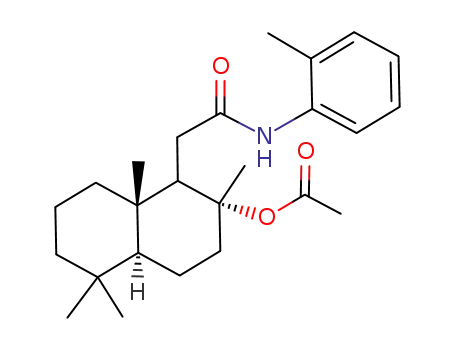 Acetic acid (2R,4aS,8aS)-2,5,5,8a-tetramethyl-1-(o-tolylcarbamoyl-methyl)-decahydro-naphthalen-2-yl ester