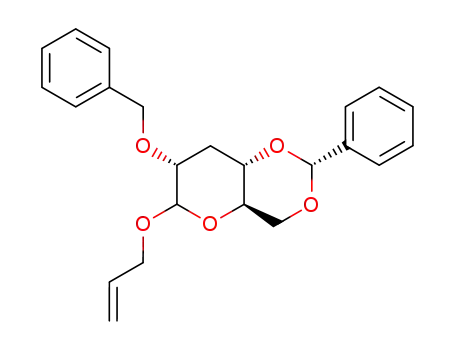allyl 3-deoxy-2-O-(phenylmethyl)-4,6-O-(phenylmethylene)-D-ribo-hexopyranoside