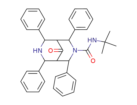 Molecular Structure of 82058-27-3 (N-tert-butyl-9-oxo-2,4,6,8-tetraphenyl-3,7-diazabicyclo[3.3.1]nonane-3-carboxamide)