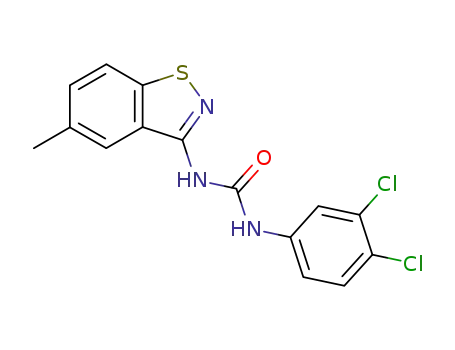 Molecular Structure of 105734-54-1 (1-(3,4-dichlorophenyl)-3-(6-methyl-1,2-benzothiazol-3-yl)urea)