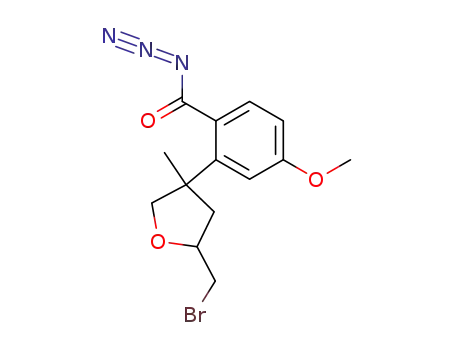 2-(5-Bromomethyl-3-methyl-tetrahydro-furan-3-yl)-4-methoxy-benzoyl azide