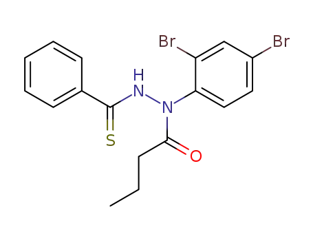 Butyric acid N-(2,4-dibromo-phenyl)-N'-thiobenzoyl-hydrazide