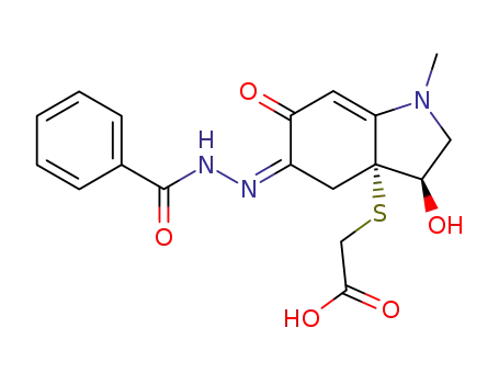 [(3R,3aR)-5-(Benzoyl-hydrazono)-3-hydroxy-1-methyl-6-oxo-1,2,3,4,5,6-hexahydro-indol-3a-ylsulfanyl]-acetic acid