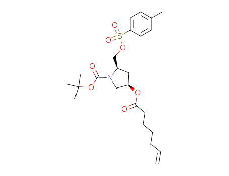N-Boc-3(S)-(6-heptenoyloxy)-5(S)-<(tosyloxy)methyl>pyrrolidine