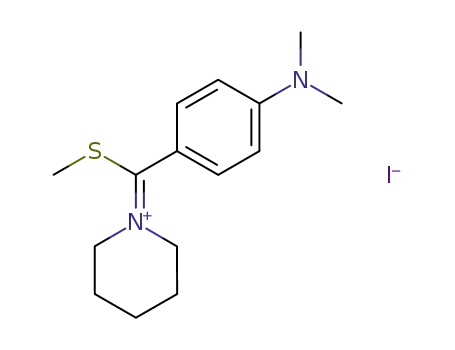 Piperidinium, 1-[[4-(dimethylamino)phenyl](methylthio)methylene]-,
iodide