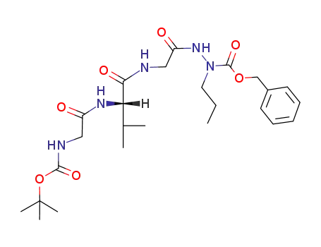 Molecular Structure of 112382-99-7 (Glycine, N-[N-[N-[(1,1-dimethylethoxy)carbonyl]glycyl]-L-valyl]-,
2-[(phenylmethoxy)carbonyl]-2-propylhydrazide)