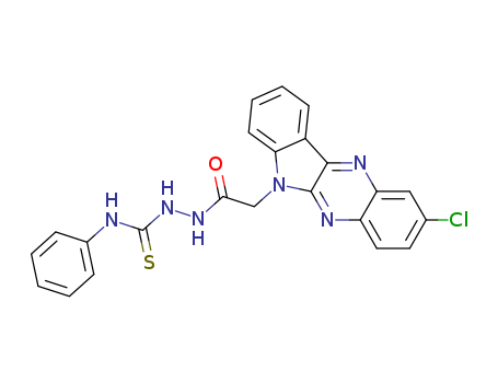 2-CHLORO-6H-INDOLO[2,3-B]QUINOXALINE-6-ACETIC ACID 2-((PHENYLAMINO)THIOXOMETHYL)HYDRAZIDE
