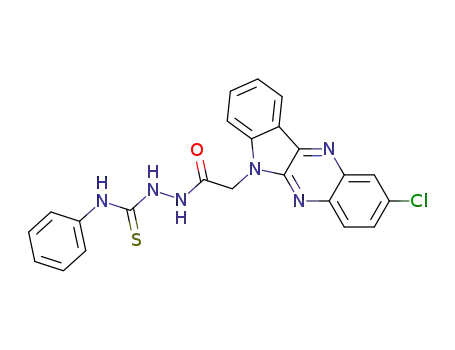 Molecular Structure of 109322-11-4 (2-[(2-chloro-6H-indolo[2,3-b]quinoxalin-6-yl)acetyl]-N-phenylhydrazinecarbothioamide)