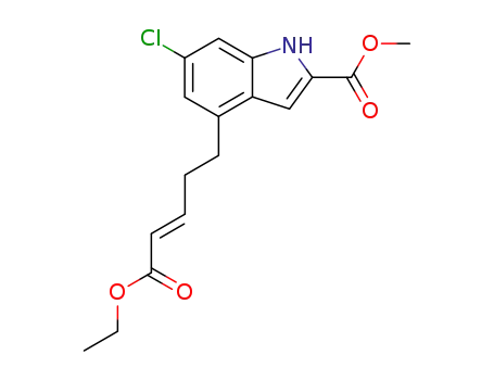 methyl 4-(4-ethoxycarbonyl-3-butenyl)-6-chloroindole-2-carboxylate