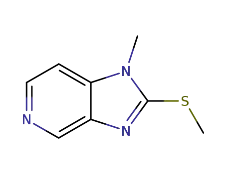 Molecular Structure of 7321-95-1 (1H-Imidazo[4,5-c]pyridine, 1-methyl-2-(methylthio)-)