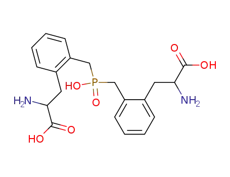 Molecular Structure of 134510-16-0 (Phenylalanine, 2,2-((hydroxyphosphinylidene)bis(methylene))bis-, hydrate)