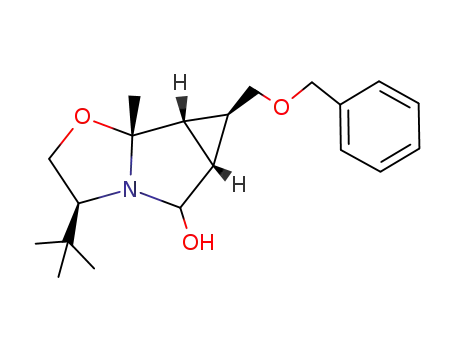 Molecular Structure of 1027375-54-7 ((1S,1aR,1bR,4S,5aS)-1-Benzyloxymethyl-4-tert-butyl-1b-methyl-hexahydro-2-oxa-4a-aza-cyclopropa[a]pentalen-5-ol)