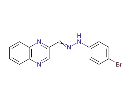 Molecular Structure of 106696-52-0 (2-Quinoxalinecarboxaldehyde, (4-bromophenyl)hydrazone)