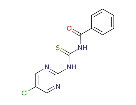 Molecular Structure of 126556-09-0 (1-Benzoyl-3-(5-chloro-pyrimidin-2-yl)-thiourea)