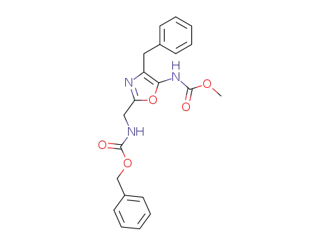 Carbamic acid,
[[5-[(methoxycarbonyl)amino]-4-(phenylmethyl)-2-oxazolyl]methyl]-,
phenylmethyl ester