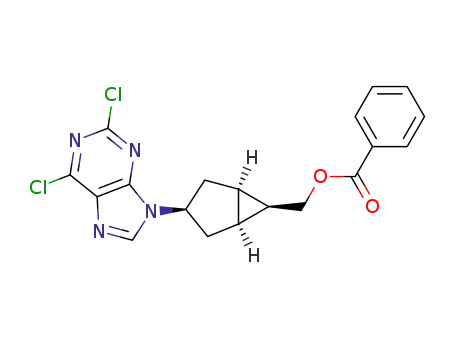 9-(6'-endo-benzoyloxymethylbicyclo<3.1.0>hexan-3'-endo-yl)-2,6-dichloropurine