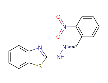 Benzaldehyde, 2-nitro-, 2-benzothiazolylhydrazone