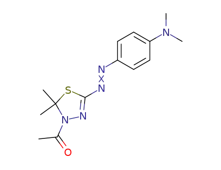 1,3,4-Thiadiazole,
3-acetyl-5-[[4-(dimethylamino)phenyl]azo]-2,3-dihydro-2,2-dimethyl-