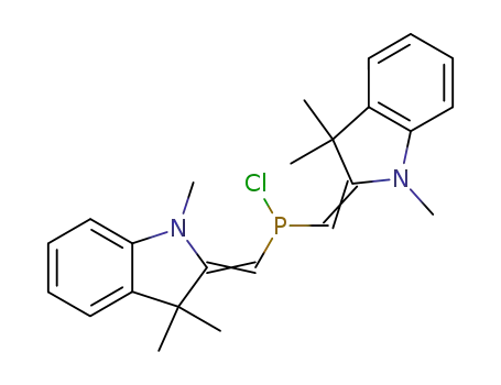 Molecular Structure of 76372-77-5 (bis<(1,3,3-trimethyl-2-indolinylidene)methyl>phosphinous chloride)