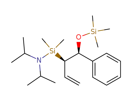 Molecular Structure of 106948-16-7 ({Dimethyl-[(R)-1-((S)-phenyl-trimethylsilanyloxy-methyl)-allyl]-silanyl}-diisopropyl-amine)
