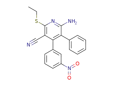 2-amino-5-cyano-6-ethylthio-3-phenyl-4-(m-nitrophenyl)pyridine