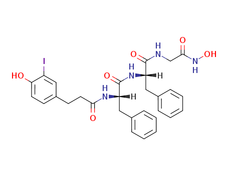 3-IODODESAMINOTYROSYL-PHENYLALANYL-PHENYLALANYL-GLYCINE HYDROXAMIC ACID