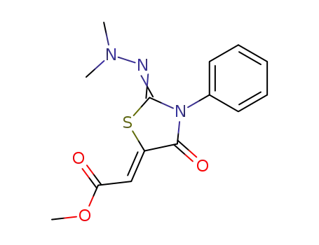 [2-(Dimethyl-hydrazono)-4-oxo-3-phenyl-thiazolidin-(5Z)-ylidene]-acetic acid methyl ester