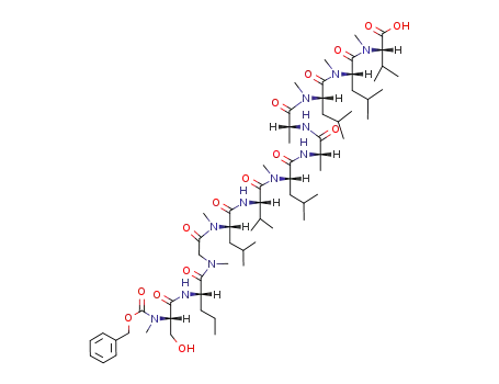 Molecular Structure of 116847-27-9 (Z-(Me)Ser-Nva-Sar-(Me)Leu-Val-(Me)Leu-Ala-D-Ala-(Me)Leu-(Me)Leu-(Me)Val-OH)