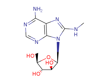 9H-Purine-6,8-diamine,9-b-D-arabinofuranosyl-N8-methyl- cas  64854-82-6