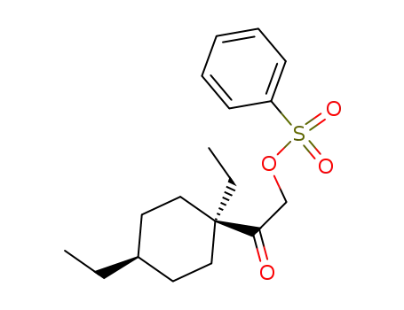 Ethanone, 1-(1,4-diethylcyclohexyl)-2-[(phenylsulfonyl)oxy]-, cis-