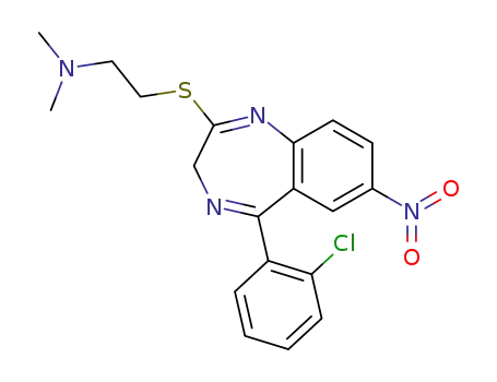 2-(2-dimethylaminoethylthio)-5-(2-chlorophenyl)-7-nitro-3H-1,4-benzodiazepine