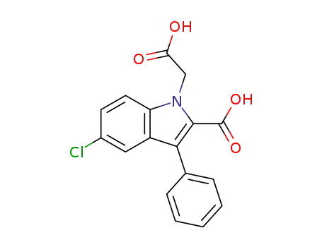 1H-Indole-1-acetic acid, 2-carboxy-5-chloro-3-phenyl-