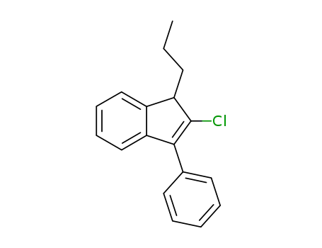 Molecular Structure of 88069-76-5 (1H-Indene, 2-chloro-3-phenyl-1-propyl-)