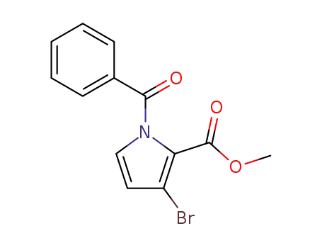 Molecular Structure of 117918-26-0 (methyl1-benzoyl-3-bromo-1H-pyrrole-2-carboxylate)