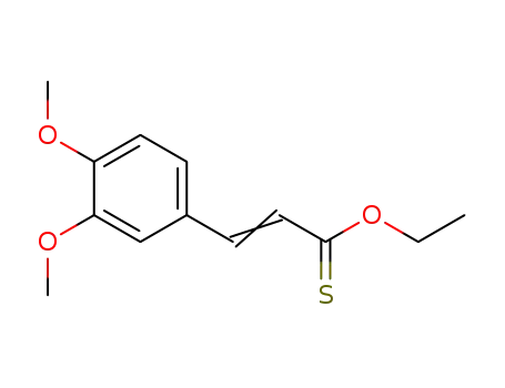 Molecular Structure of 117666-84-9 (O-ethyl (2E)-3-(3,4-dimethoxyphenyl)prop-2-enethioate)