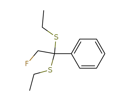 Molecular Structure of 92778-31-9 (Benzene, [1,1-bis(ethylthio)-2-fluoroethyl]-)