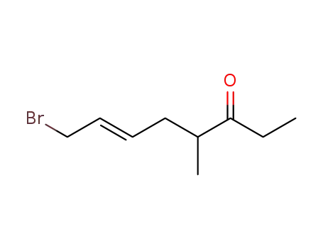 Molecular Structure of 105665-95-0 (6-Octen-3-one, 8-bromo-4-methyl-, (E)-)