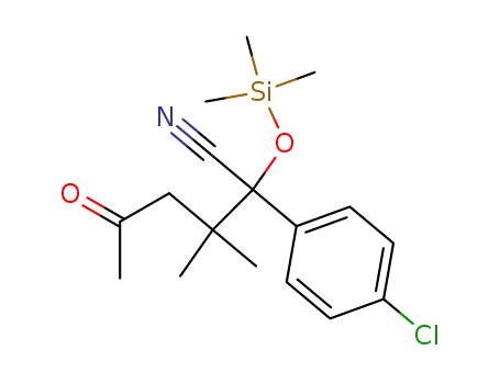 2-(4-Chloro-phenyl)-3,3-dimethyl-5-oxo-2-trimethylsilanyloxy-hexanenitrile