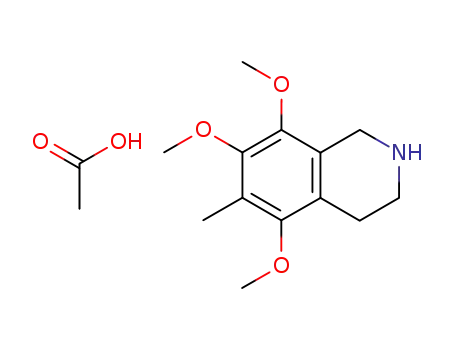 5,7,8-trimethoxy-6-methyl-1,2,3,4-tetrahydroisoquinoline acetic acid salt